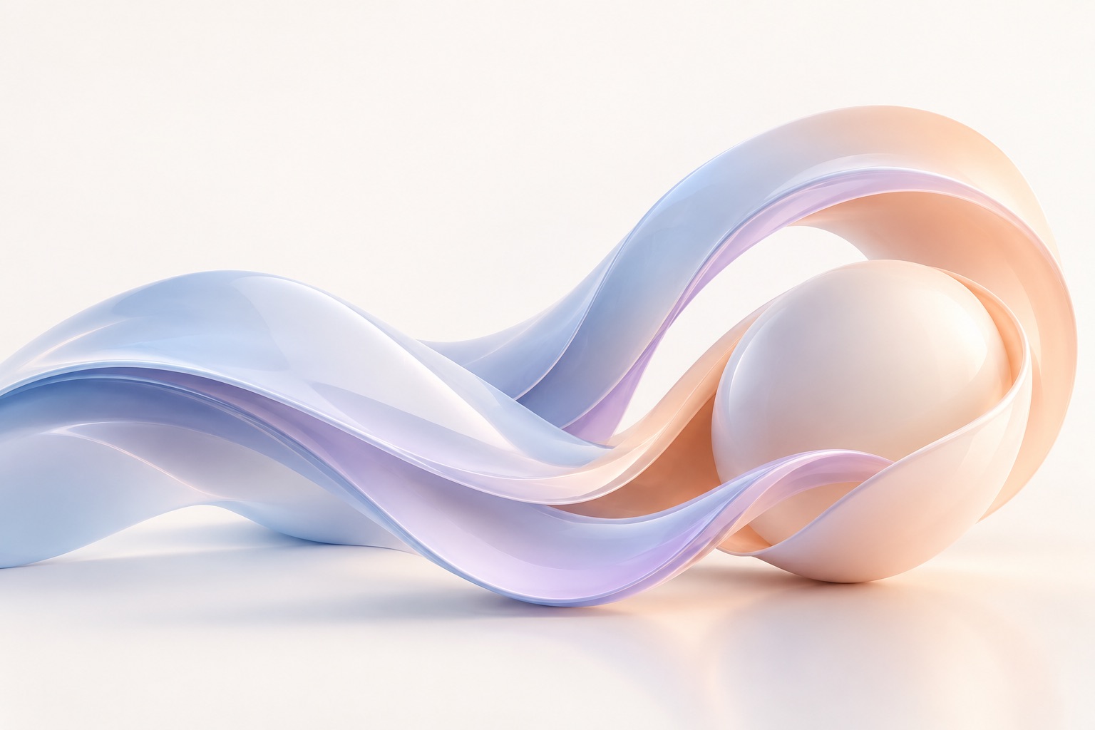 Soft abstract gradient ribbons